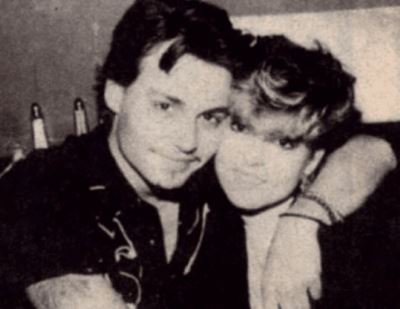 Christi Dembrowski with her brother Johnny Depp